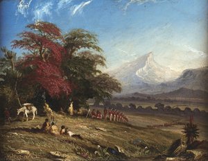 Kaffirs And Rebel Hottentotts Attacking A Wagon Train — Thomas Baines