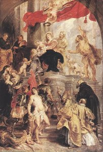 Bethrotal St Katharinas Skizze — Peter Paul Rubens