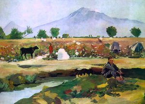 Picking Cotton In The Ararat Valley — Martiros Sarian
