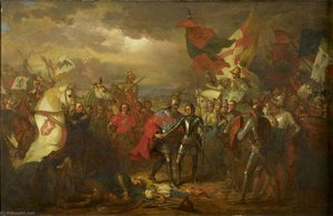 Edward Iii (1312 1377) With The Black Prince (1330 1376) After The Battle Of Crecy (1346) — Benjamin West