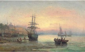Beached Brig At Rochester — William Thornley