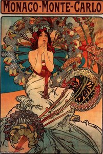 Monaco Monte-carlo — Alphonse Mucha, Art Nouveau Art Nouveau