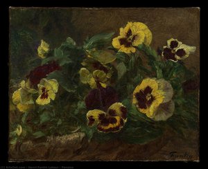 Pansies — Henri Fantin-latour, Impressionism