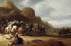 Cavalry Battle Scene — Gerrit Claesz Bleker