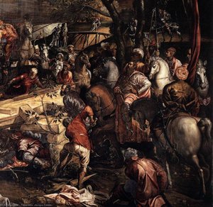 La Crucifixión (detalle) — Jacopo Tintoretto, Italian Baroque
