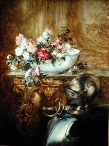 Still Life Of A Bowl Of Flowers