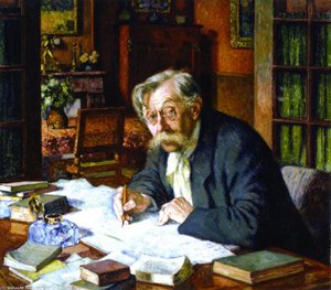 Emile Verhaeren Writing — Theo Van Rysselberghe