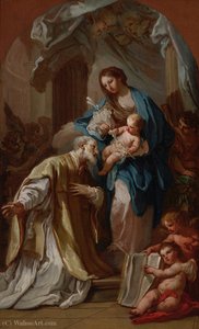 The Madonna Appearing To St. Philip Neri — Sebastiano Conca