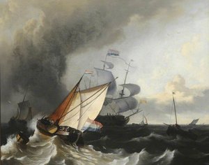 Shipping A Fresh Breeze — Ludolf Backhuysen I