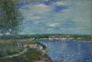 Washerwomen, Near Champagne — Alfred Sisley