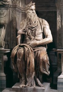 Tomb Of Pope Julius Ii Moses Detail — Michelangelo Buonarroti, High Renaissance