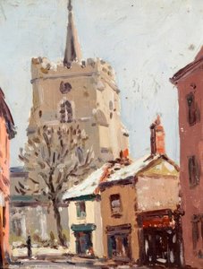 Watford Parish Church In February — Hugh Boycott Brown
