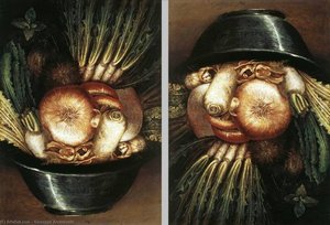 Vegetables In A Bowl Or The Gardener — Giuseppe Arcimboldo
