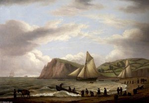 Fishing Boats In Teignmouth Harbour, Devon — Thomas Luny