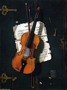 The Old Violin — John Frederick Peto, Trompe L’oeil Realism