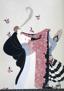 The Flowered Cape — Erté