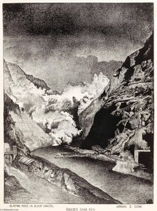Blasting Rock In Black Canyon, Boulder Dam, Nevada — Adrian D Clem
