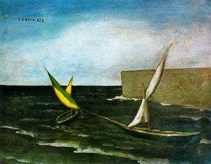 Vele Nel Porto — Carlo Carrà