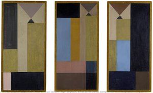 Triptych. Vertikale-horizontale Komposition Mit Gegenseitigen Dreiecken — Sophie Taeuber-arp