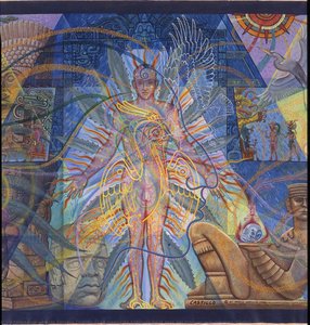 Las Memorias Antiguas De La Raza Del Maguey Aun Respiran (center View) — Mario Enrique Castillo, Contemporary Symbolism