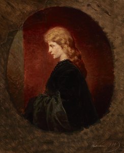 Portrait Of A Red-haired Woman — Grottger Artur (1837-1867)