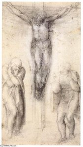 Christus Am Kreuz Mit Der Jungfrau Und St. Johannes — Michelangelo Buonarroti