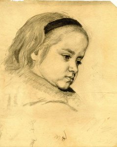 Portrait Of A Young Girl — Theodore Clement Steele, Impressionism