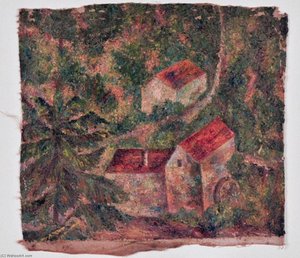 Maisons dans un paysage