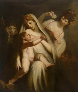 The Infant Shakespeare Between Tragedy And Comedy — Johann Heinrich Füssli, Romanticism