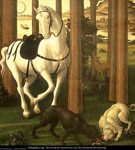 The Story Of Nastagio Degli Onesti (detail Of The Second Episode) — Sandro Botticelli