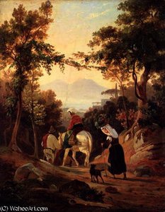 Italian Landscape with Peasants