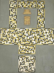Design For A Tile Floor, And Entrance Hall — Theo Van Doesburg