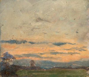 Landscape And Dark Sky — Sidney Herbert Sime