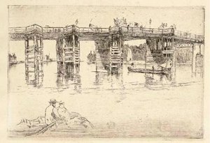 Old Putney Bridge — James Abbott Mcneill Whistler, Tonalist Aestheticism
