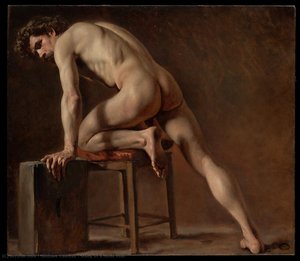 Study Of A Nude Man — Gustave Courbet, Realist Painting