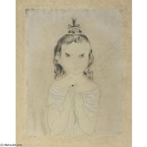 Petite Fille A L'oiseau — Léonard Tsuguharu Foujita