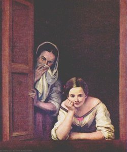 A Girl And Her Duenna — Bartolomé Esteban Murillo, Baroque