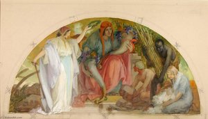 Wealth Of The Soil (study For Lunette, Old Senate Office Building) — Louis Schaettle