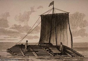 A South American Bolsa Wood Raft — William Anderson