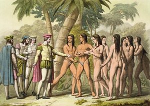 Christopher Columbus With Hernando Cortes — Gallo Gallina