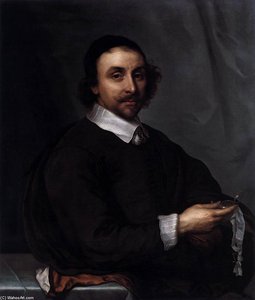 Portrait Of A Man With A Watch — Cornelius Der Ältere Jonson Van Ceulen