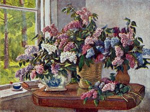 Lilacs By The Window — Pyotr Konchalovsky