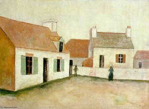 Maisons A Lile D'ouessant, Bretagne — Maurice Utrillo