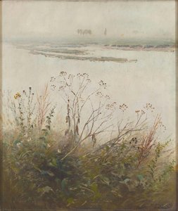 Bank Of A River In Bloom — Baron László Mednyánszky, Ladislaus Josephus Balthasar Eustachius Mednyánszky