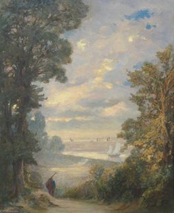 Sailing At Dusk, Saint Valery Sur Somme — William Herbert Allen