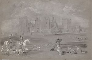 A Meet In The Grounds Of Raby Castle — Peter De Wint