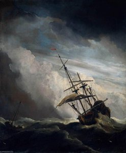 The Gust — Willem Van De Velde El Joven, Romanticism