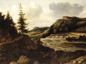 Mountainous River Landscape — Allaert Van Everdingen