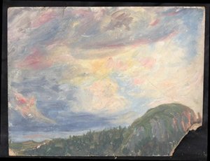 Wald Unter Blauem, Rotem Und Grauen Himmel — Valentine Reyre