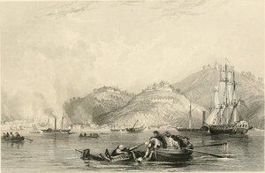Close Of The Attack On Chapoo — Thomas Allom